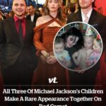 All three of Michael Jackson’s children make a rare appearance together on red carpet