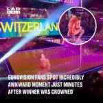 Eurovision fans spot incredibly awkward moment just minutes after winner was crowned