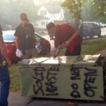 They found a refrigerator on the street that read “DO NOT OPEN”